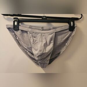 2xist Men's Luxe Modal French Brief Ulitmate Gray Underwear - Size Medium
